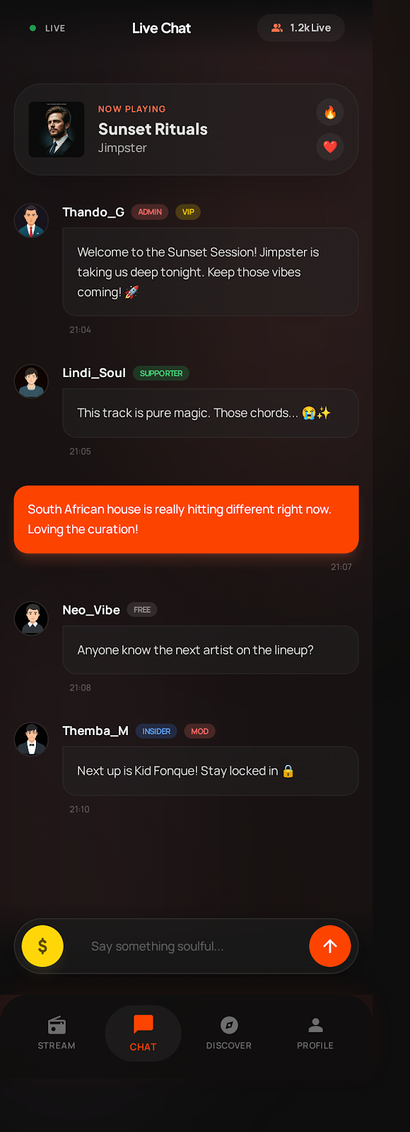 GruvXpress live chat screen